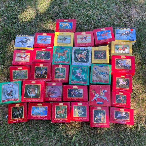 Collectible Breyer Christmas Horse ornaments